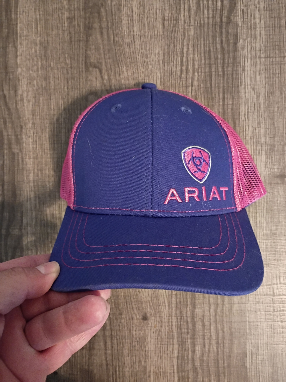Ariat Kids Purple and Pink Mesh Trucker Hat